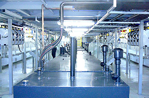 Suspended Ceiling Pit showing Lubrciation Systems