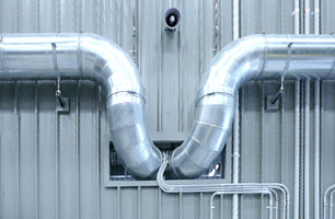 Fume extraction exterior ducting set up